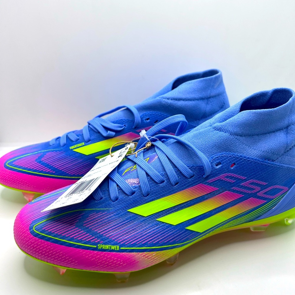 adidas Blue and Pink Sprintweb Cleats